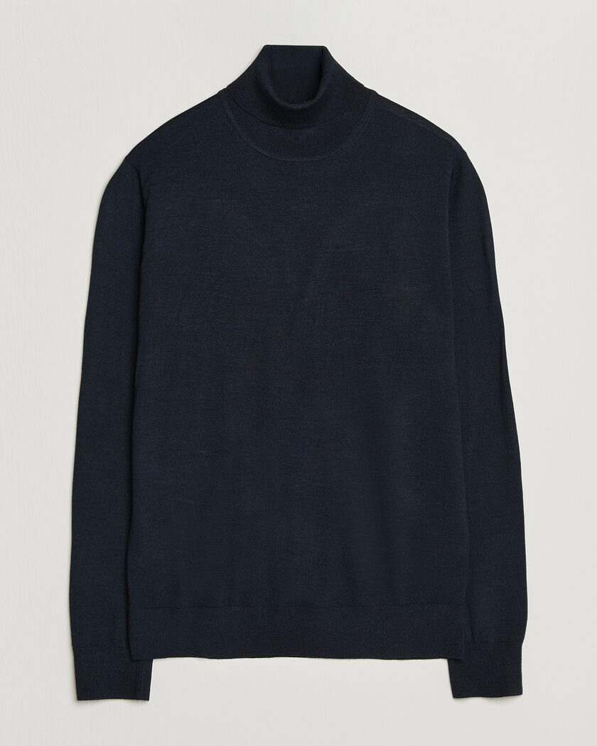 Tiger of Sweden Nevile Extra Fine Merino Polo Light Ink – Bleu