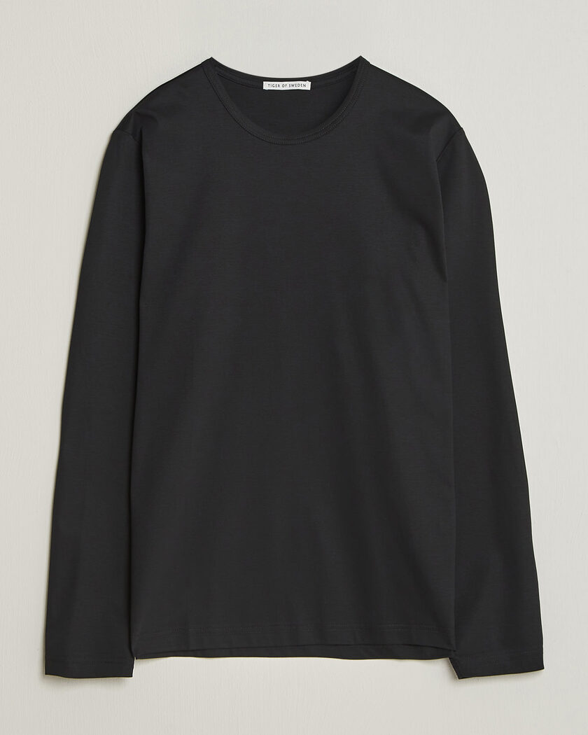 Tiger of Sweden Olaf Mercerized Cotton Long Sleeve T-Shirt Black – Noir