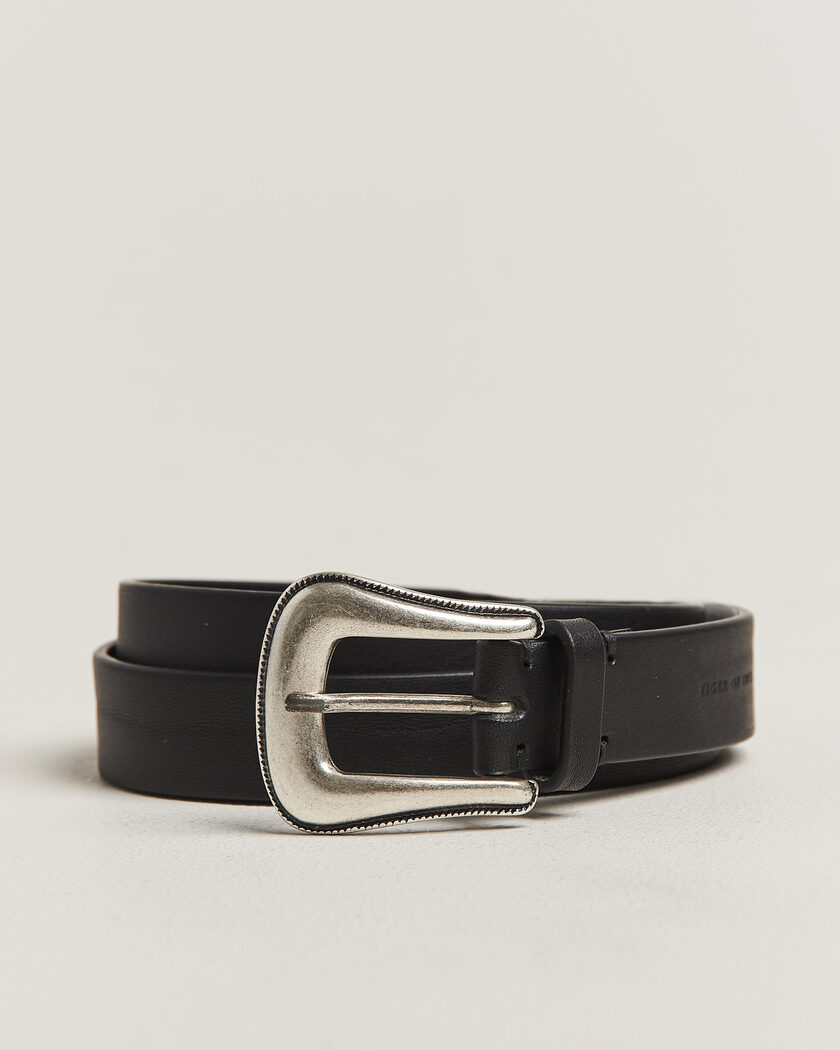Tiger of Sweden Ecus Leather Western Belt Black – Noir