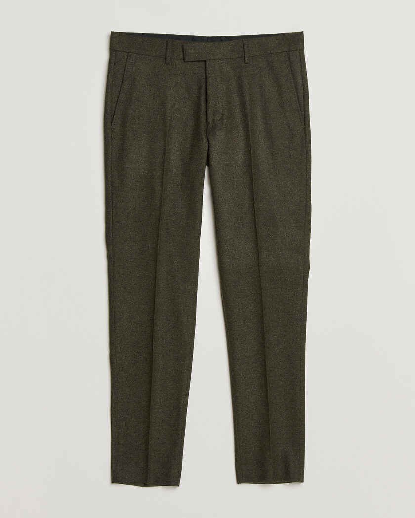 Tiger of Sweden Tenuta Wool Flannel Suit Trousers Muted Canopy – Vert