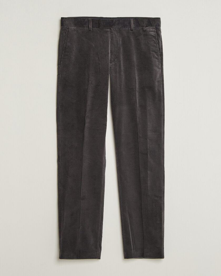 Tiger of Sweden Tense Pleated Corduroy Trousers Phantom – Gris