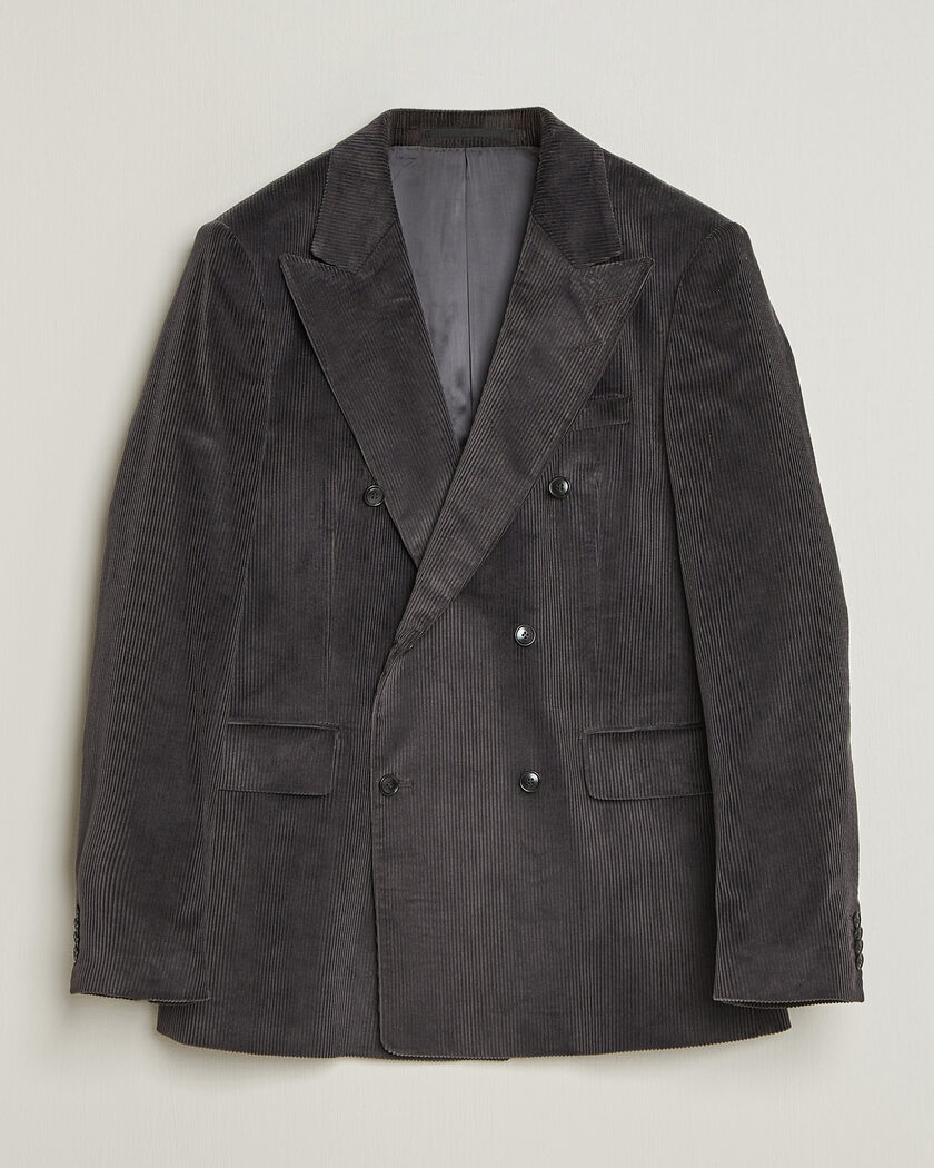 Tiger of Sweden 1903 Corduroy Double Breasted Blazer Phantom – Gris
