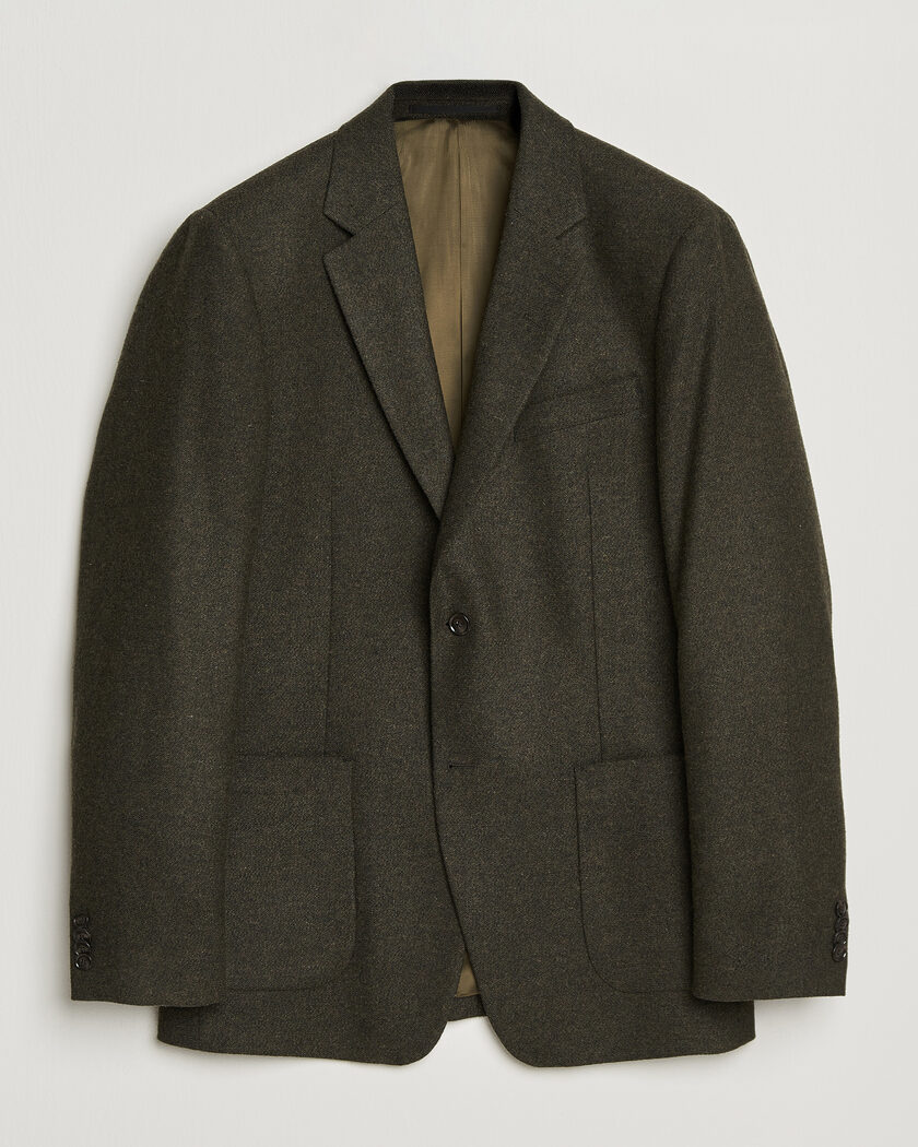  Tiger of Sweden Justin Wool Flannel Suit Blazer Muted Canopy – Vert