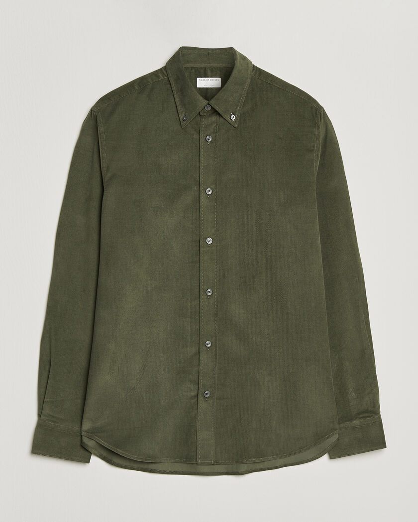 Tiger of Sweden Bjorn Corduroy Shirt City Green – Vert