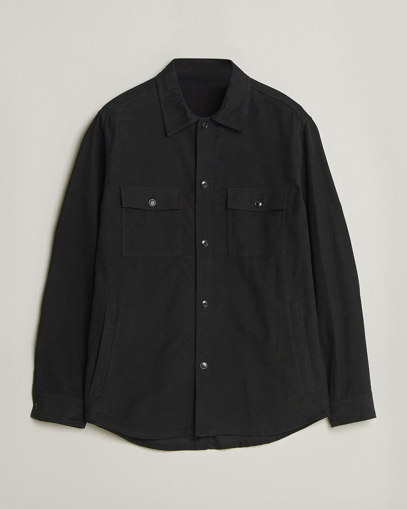 Tiger of Sweden Bishop Cotton Overshirt Black – Noir