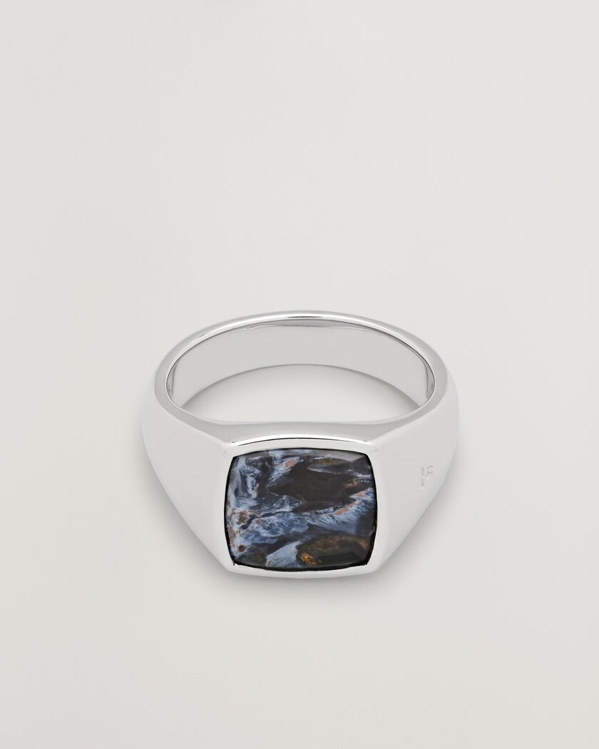 Tom Wood Key Pietersite Ring Silver – Argent