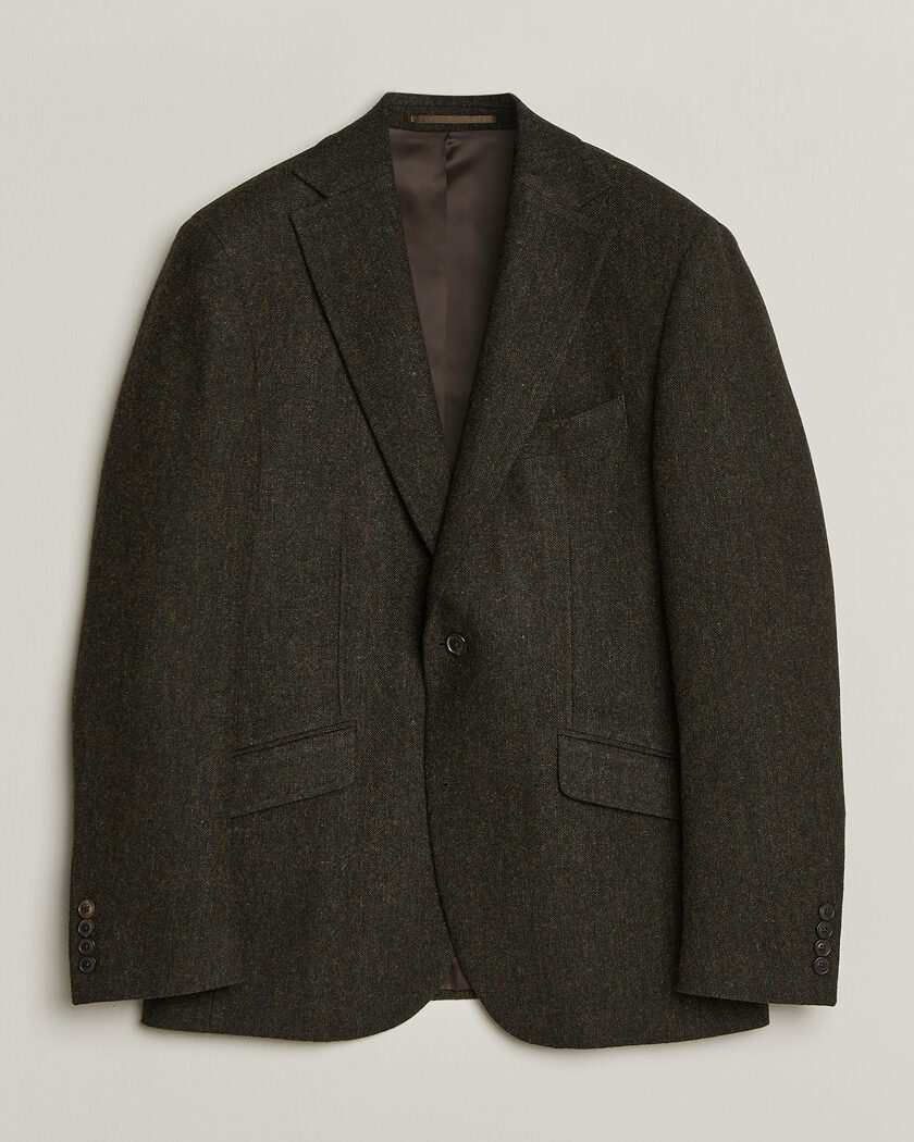 Walker Slater Edward Shetland Wool Donegal Blazer Brown – Marron