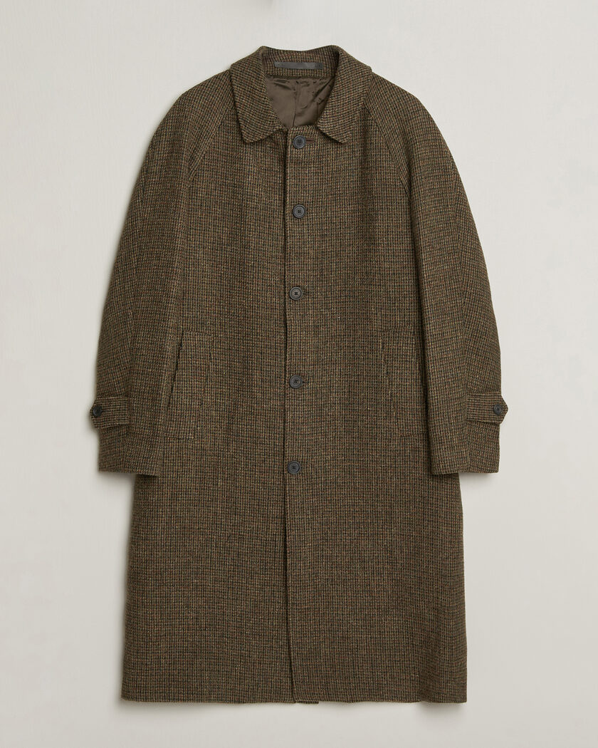 Walker Slater Sherlock Harris Tweed Microcheck Coat Amber Brown – Marron