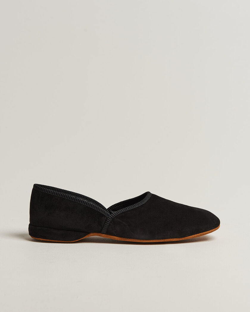 Bowhill & Elliott Grecian Indoor Slippers Navy Suede – Bleu