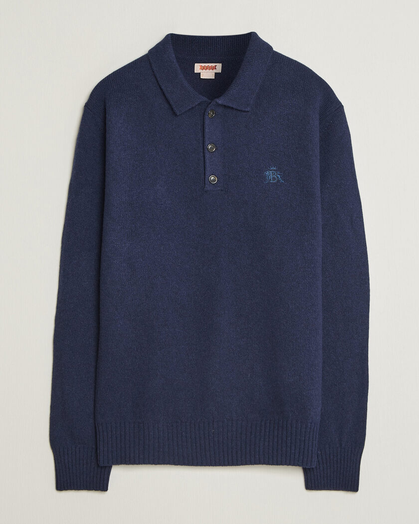 Baracuta Shetland Polo Navy – Bleu