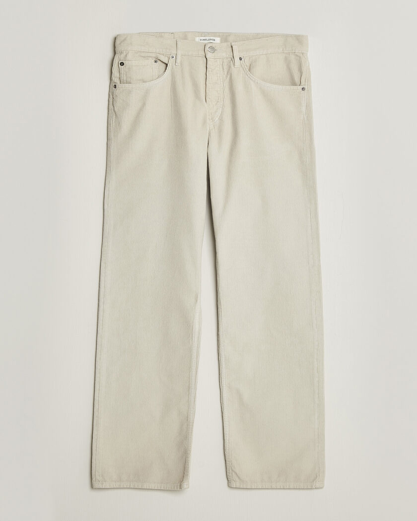 Sunflower Loose Corduroy Pants Ivory – Blanc