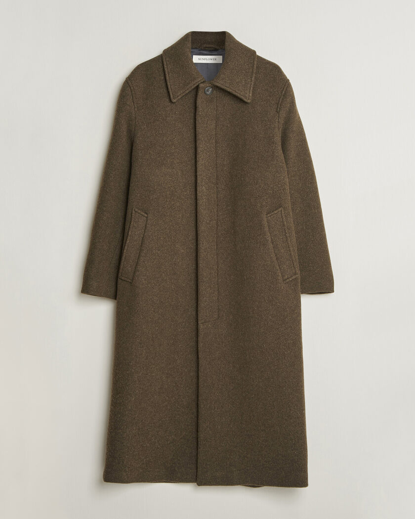 Sunflower Wool Blend Winter Coat Green Moss – Vert