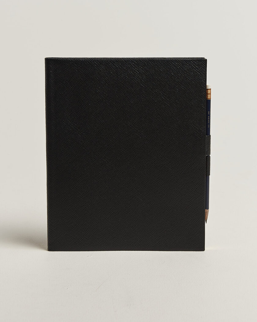 Smythson Pastegrain Sketchbook Black – Noir