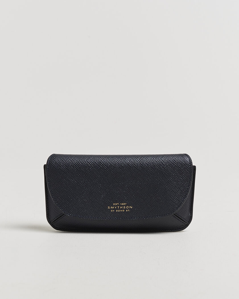Smythson Panama Hard Sunglasses Case Navy – Bleu