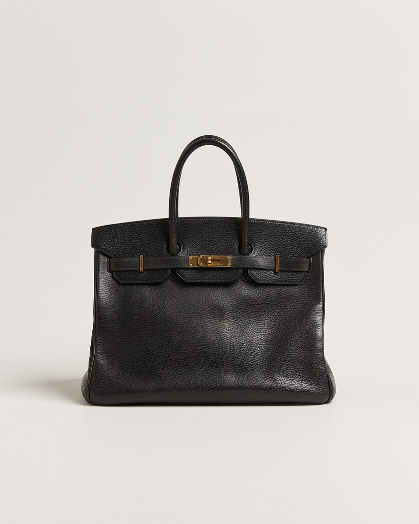 Hermès Pre-Owned Birkin 35 Retourné Ardennes Leather Black – Noir