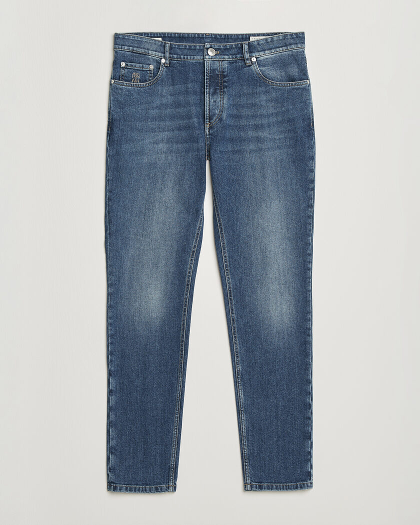 Brunello Cucinelli Traditional Fit Jeans Medium Wash – Bleu