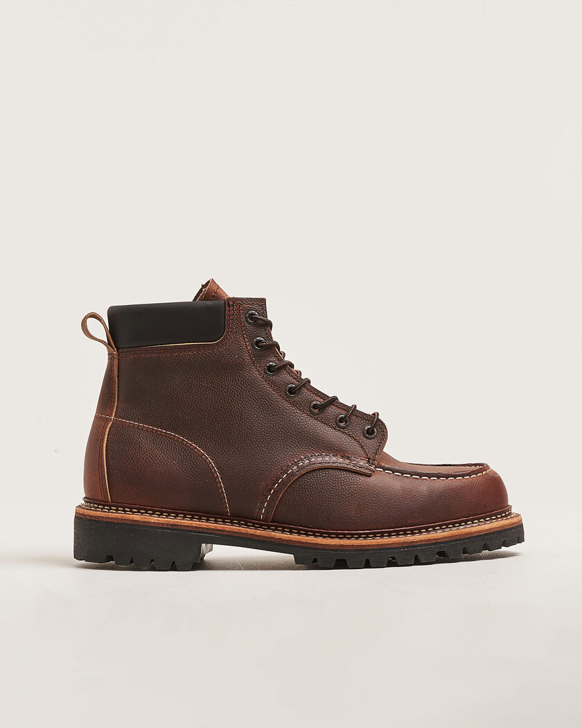 Red Wing Shoes Norway Moc Toe Boot Copper Rough/Though Leather – Marron