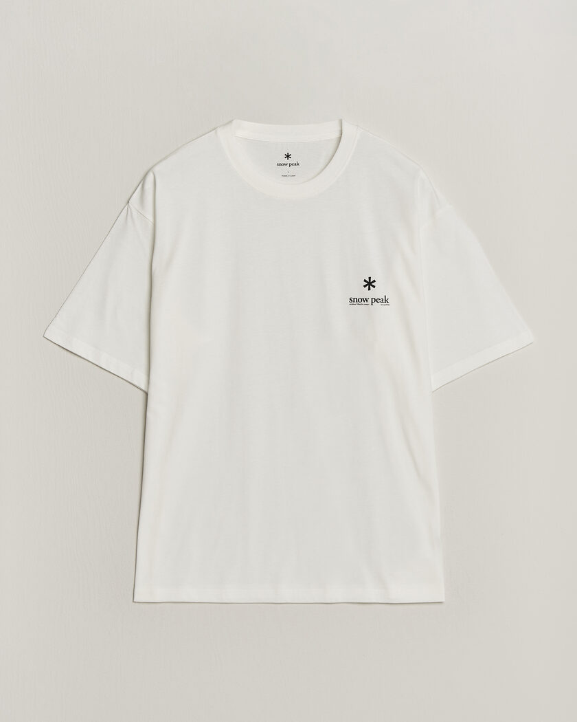 Snow Peak Soft Cotton Relaxed Logo T-Shirt Off White – Blanc