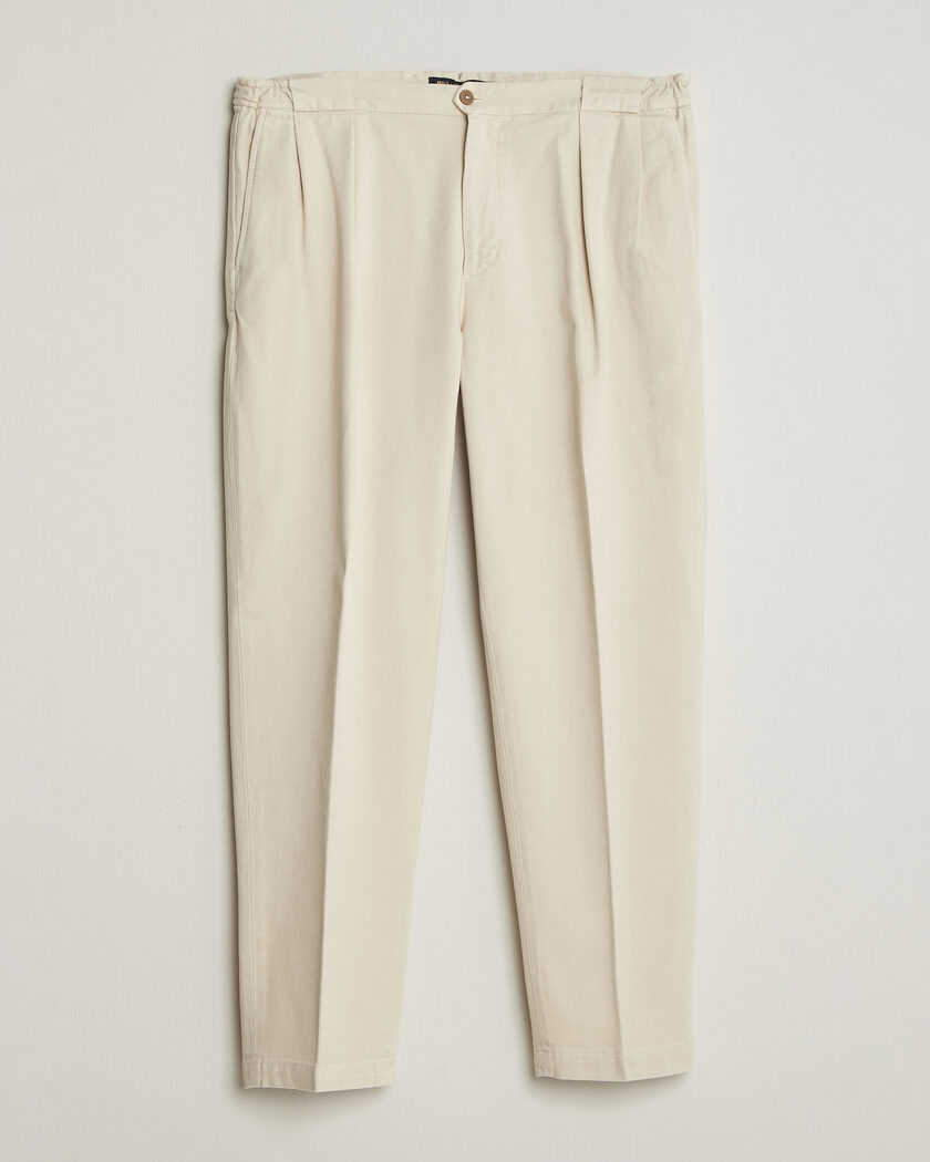 Briglia 1949 Portobello Loose Fit Cotton Trousers Ecru – Blanc