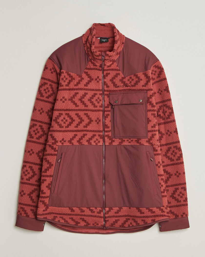 Norrøna Tamok Warm3 Fleece Jacket Cowhide – Rouge