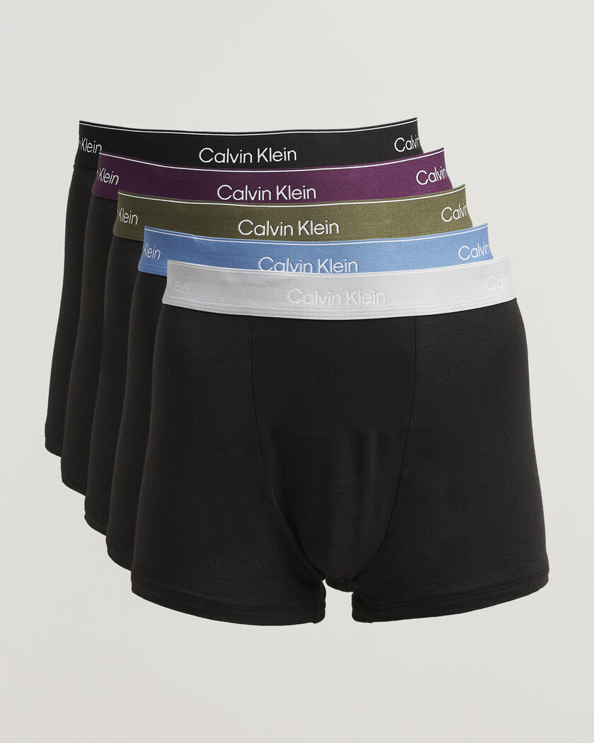  Calvin Klein 5-Pack Icon Cotton Stretch Relaxed Trunk Black – Noir