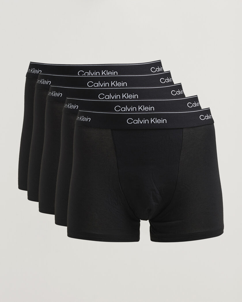 Calvin Klein 5-Pack Icon Cotton Stretch Relaxed Trunk Black – Noir
