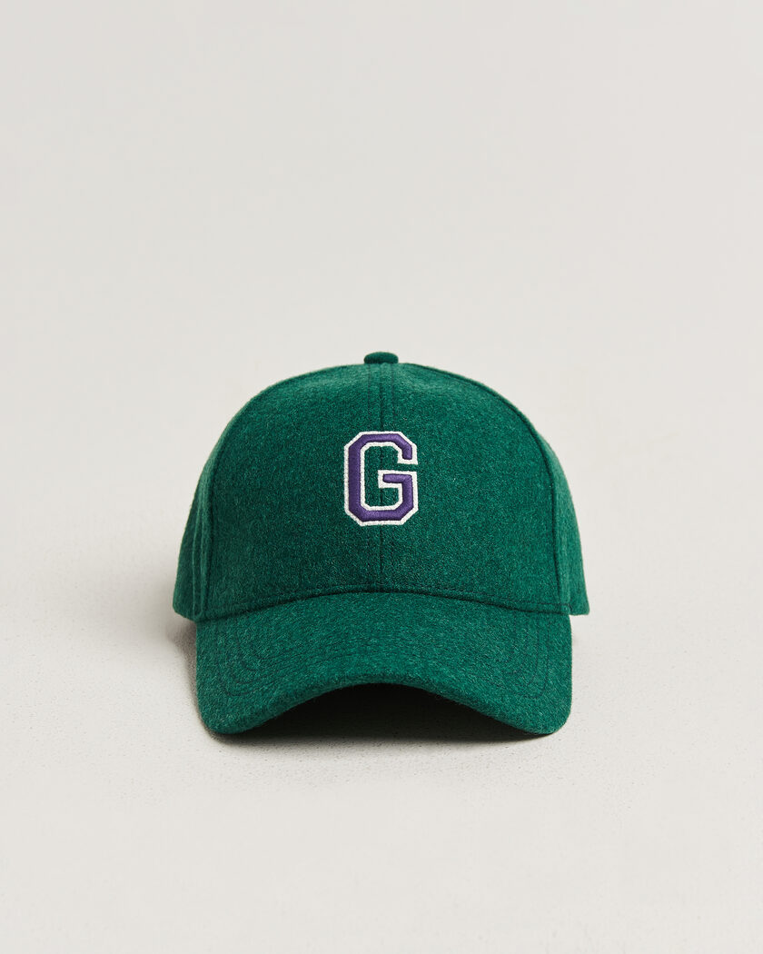 Gant G Badge Wool Melton Cap Dark Emerald – Vert
