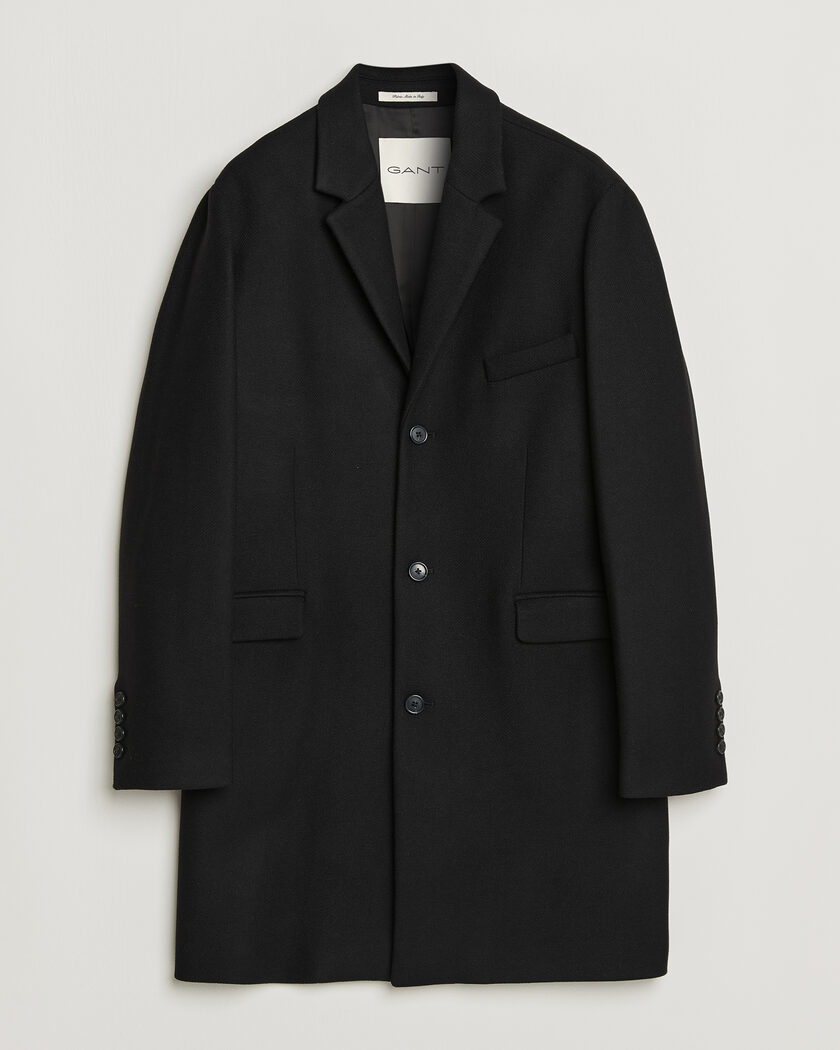 Gant Classic Wool/Cashmere Coat Black – Noir