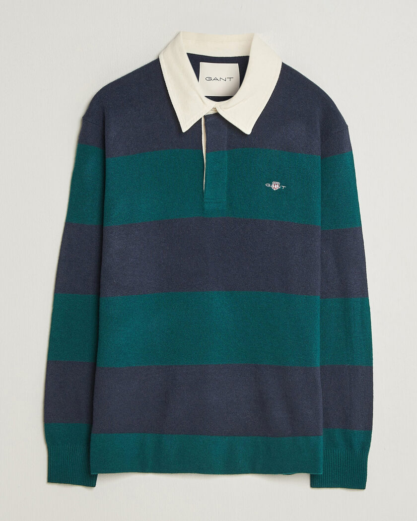  Gant Lambswool Barstriped Rugger Dark Emerald – Multicolore