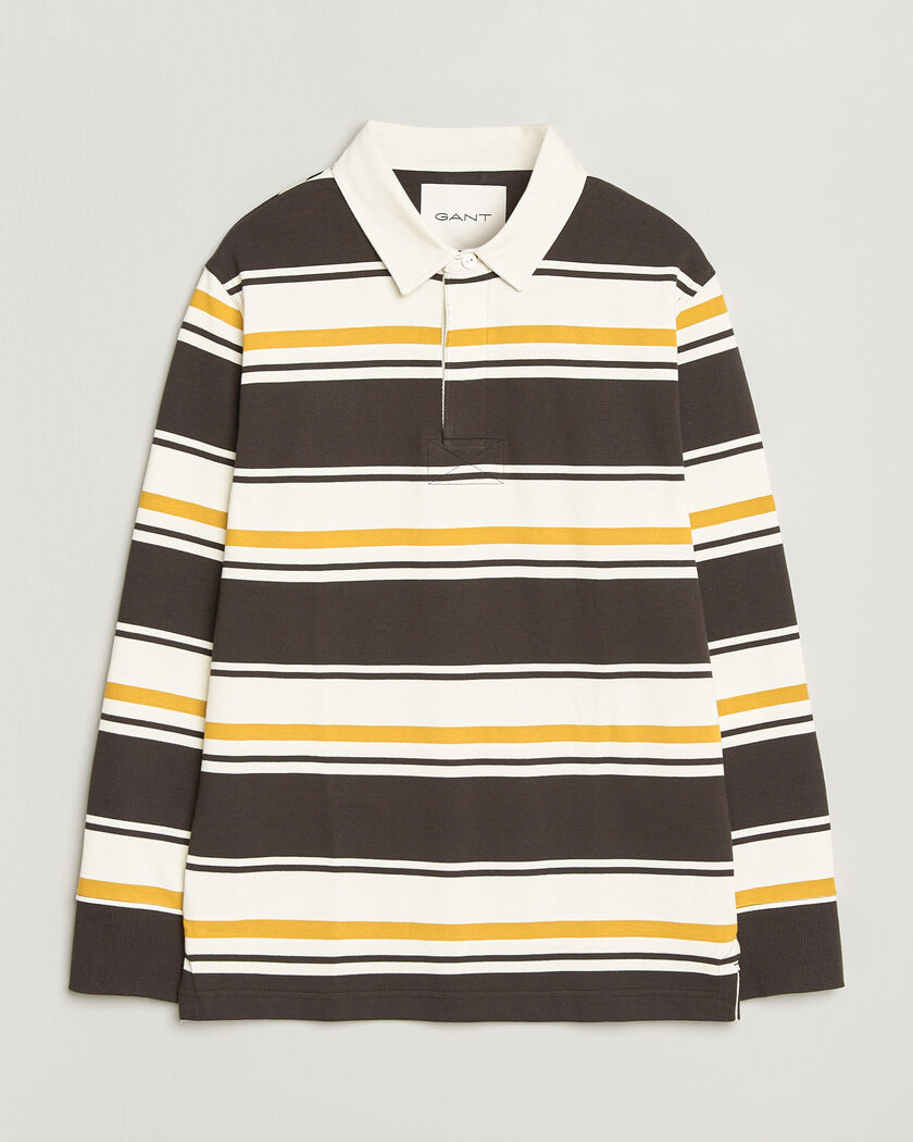 Gant Striped Heavy Rugger Charred Wood Brown – Multicolore