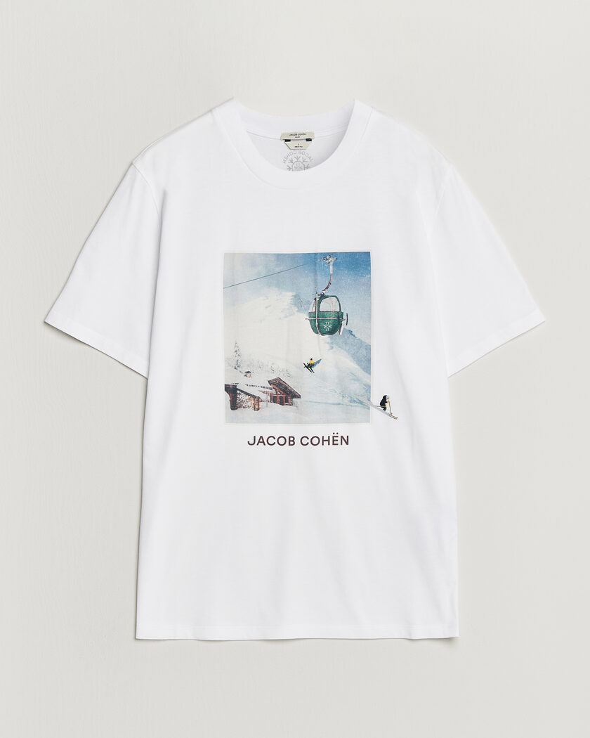  Jacob Cohën Apres Ski Printed T-Shirt White – Blanc