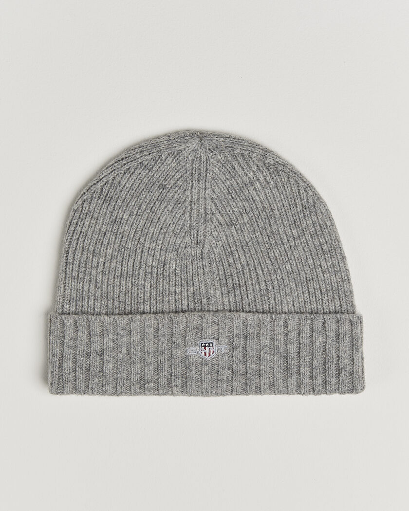 Gant Wool Beanie Grey Melange – Gris