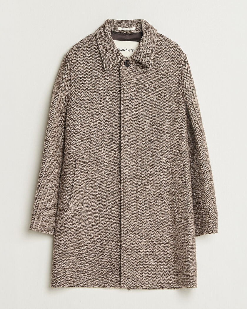 Gant Wool Car Coat Mist Taupe – Marron