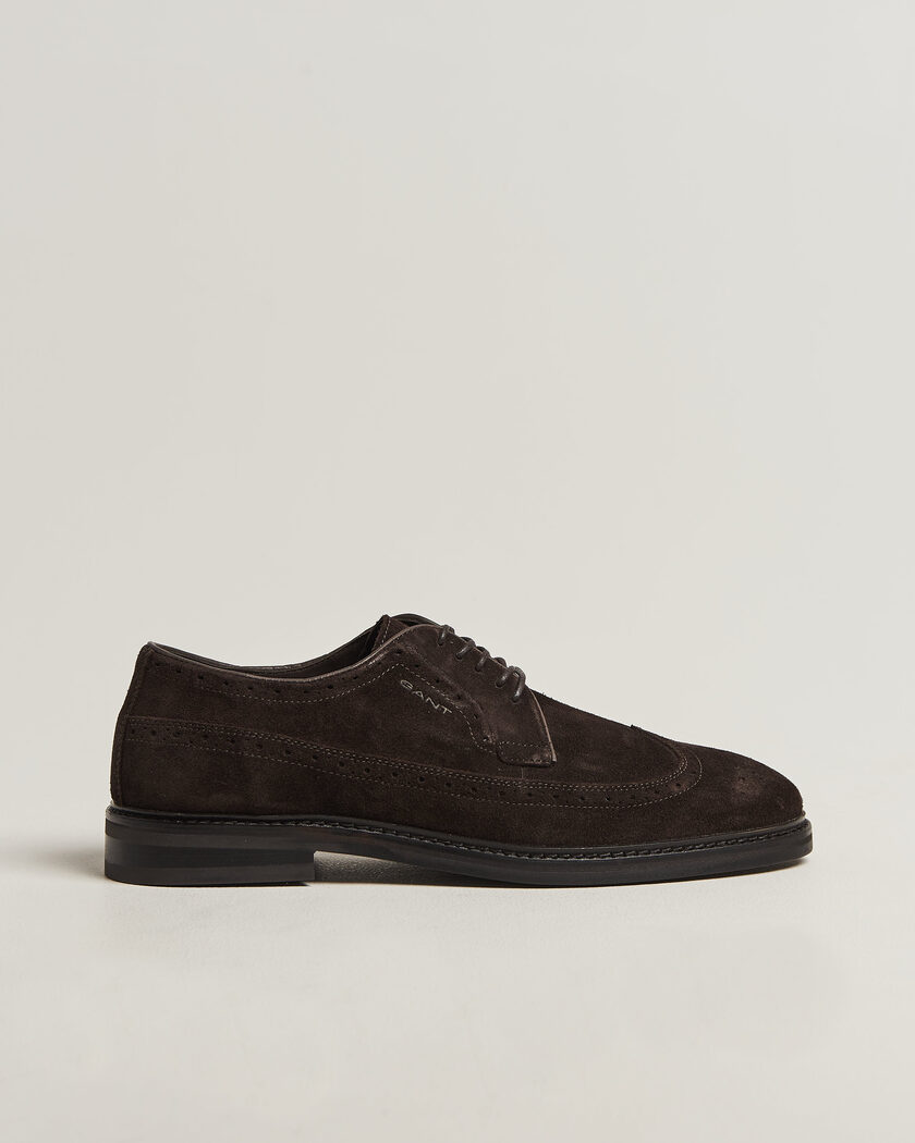 Gant Bidford Suede Brogues Dark Brown – Marron