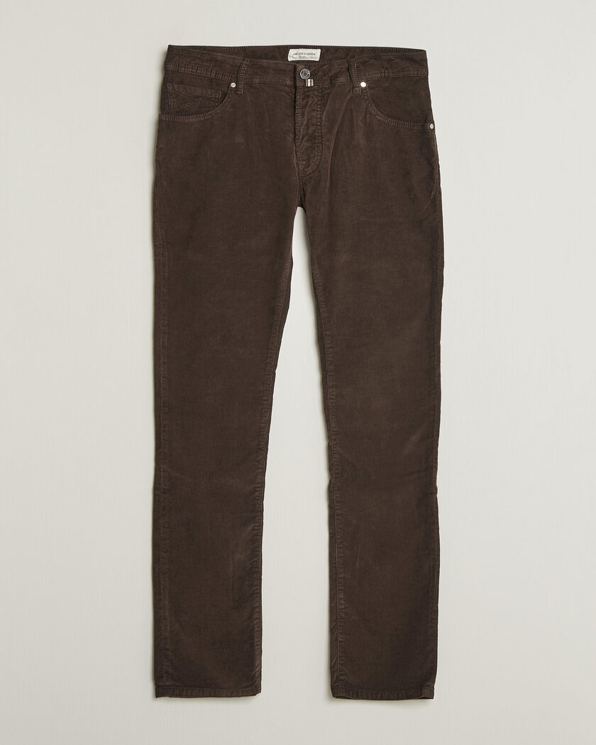 Jacob Cohën Nick Slim Fit Cotton Trousers Brown – Marron