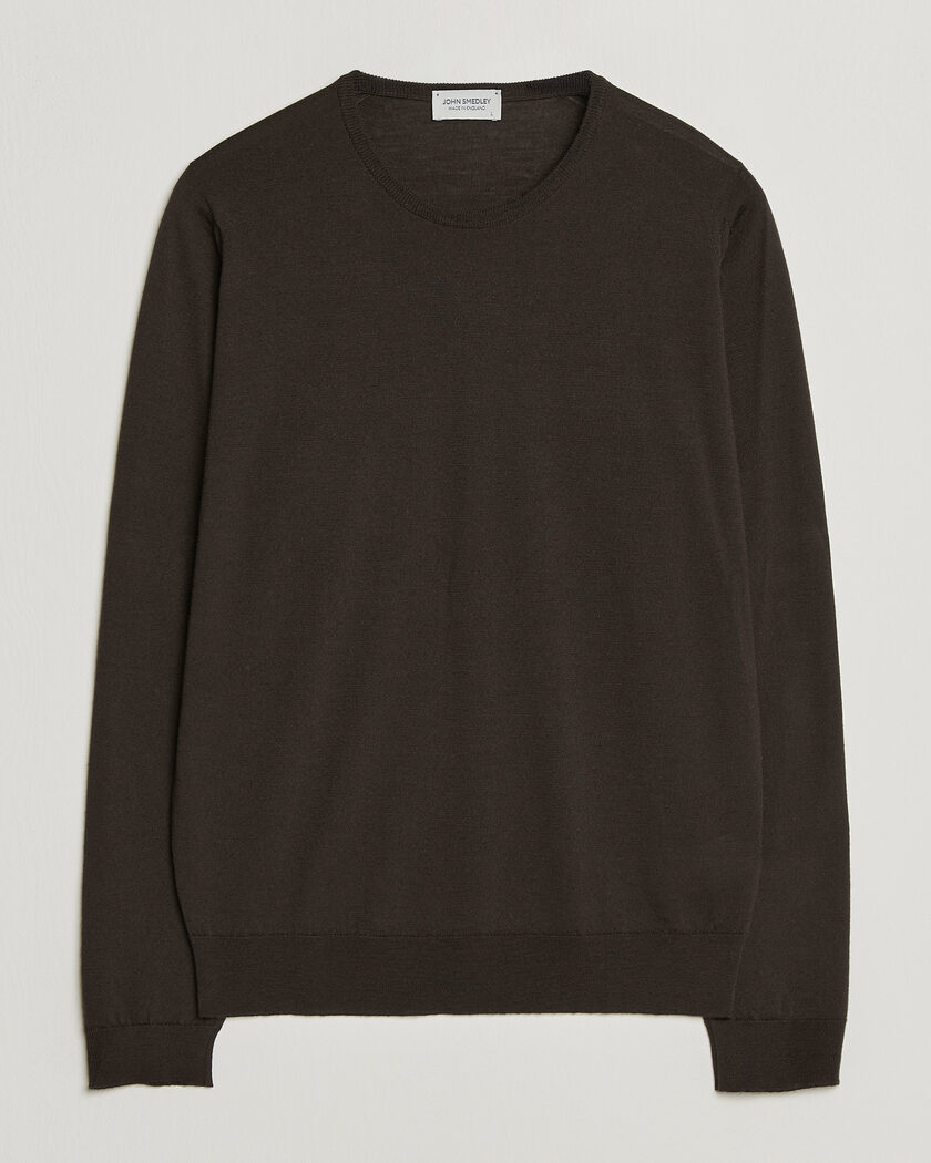 John Smedley Lundy Extra Fine Merino Crew Neck Faulkner Brown – Marron