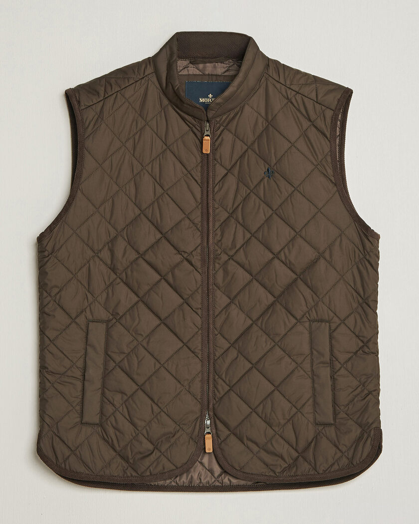 Morris Teddy Quilted Vest Brown – Marron