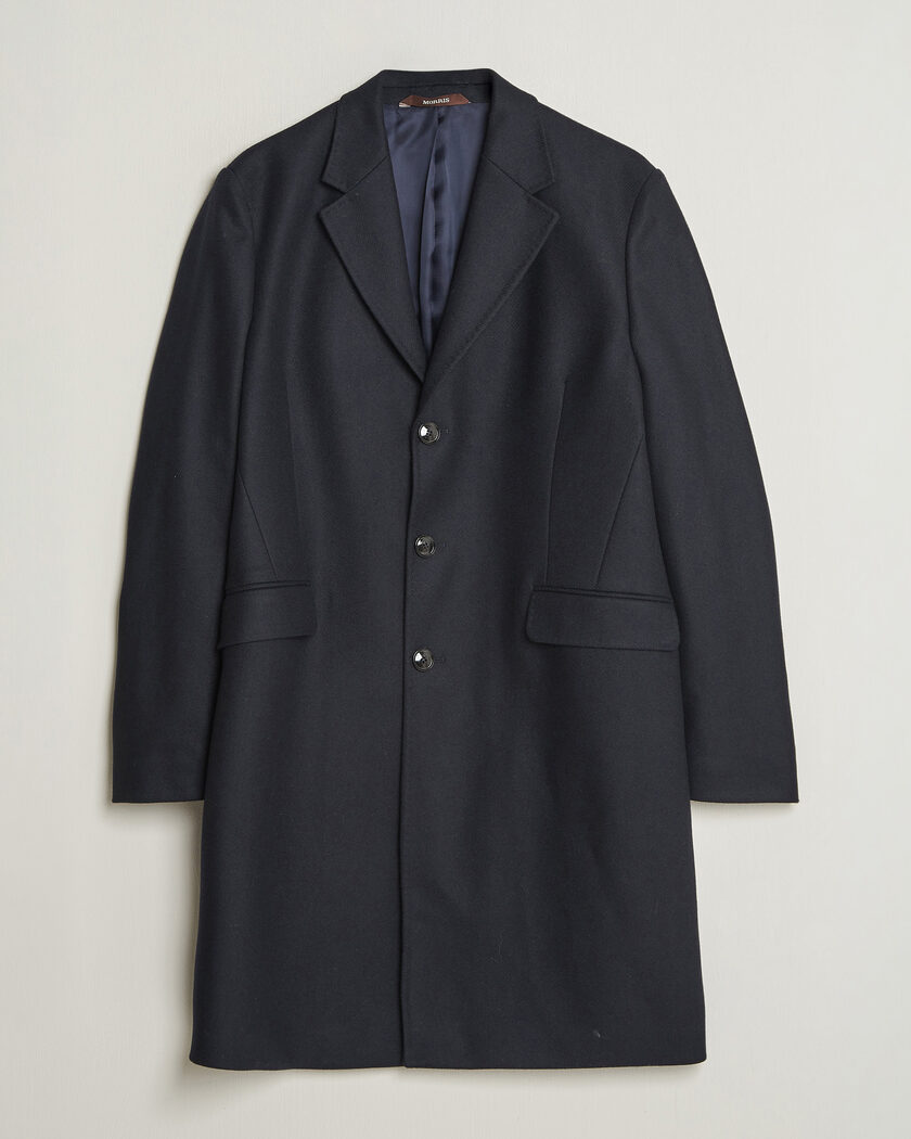 Morris Ben Wool Coat Navy – Bleu