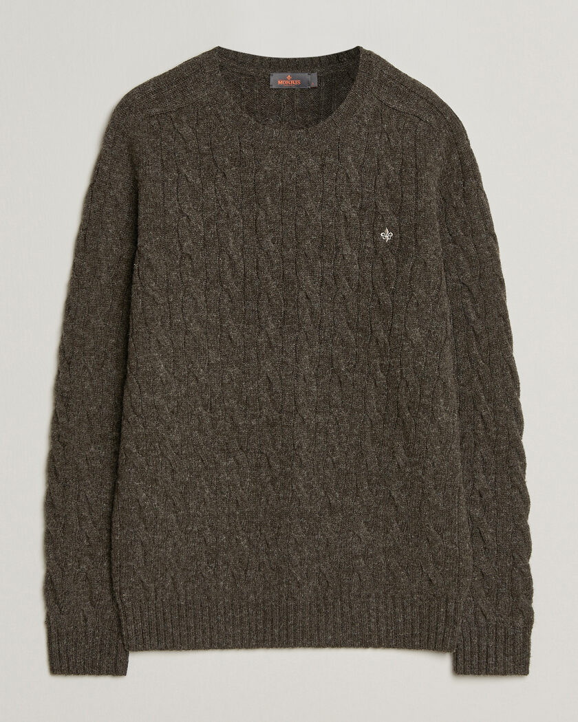 Morris Archard Cable Sweater Brown – Marron
