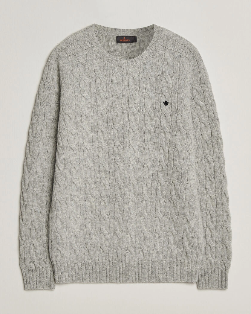 Morris Archard Cable Sweater Grey – Gris