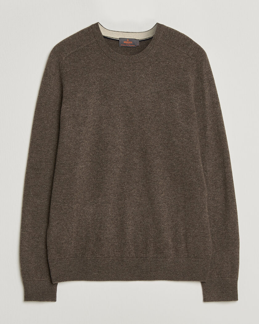 Morris Wilfred Cashmere O-Neck Brown – Marron