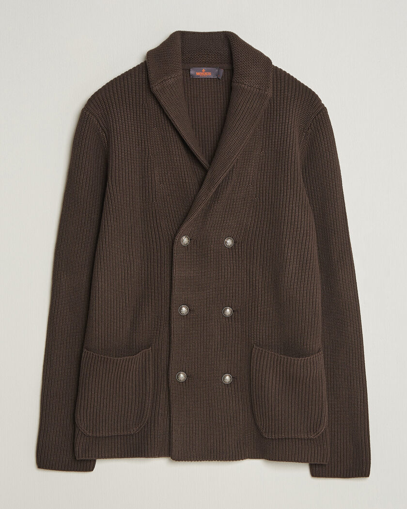 Morris Brayden DB Shawl Cardigan Brown – Marron