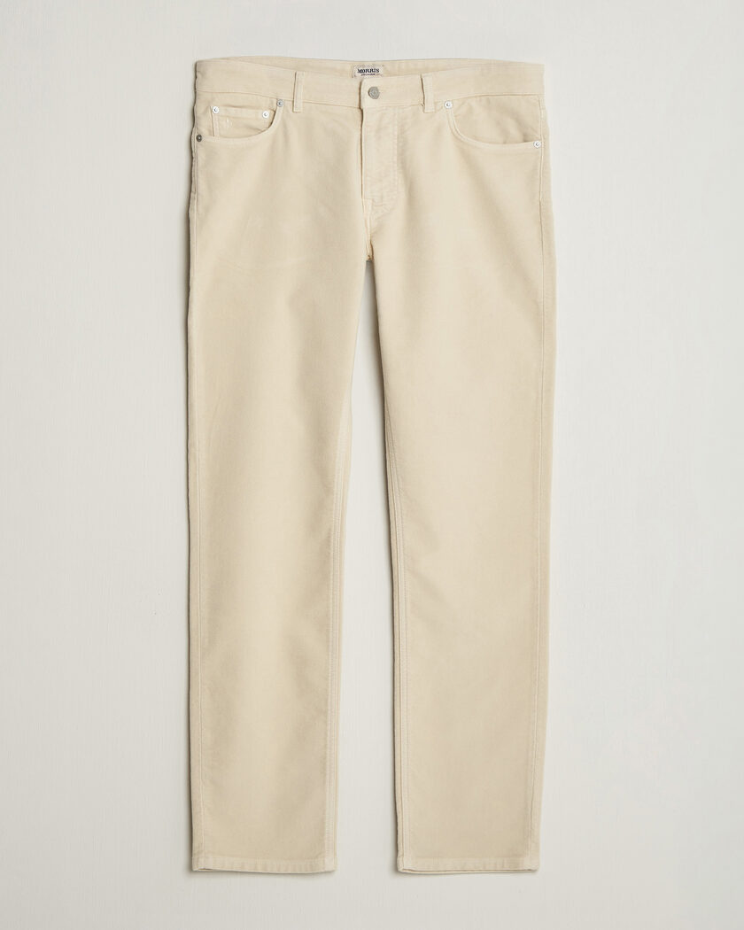 Morris James Winter Twill 5-Pocket Pants Off White – Blanc