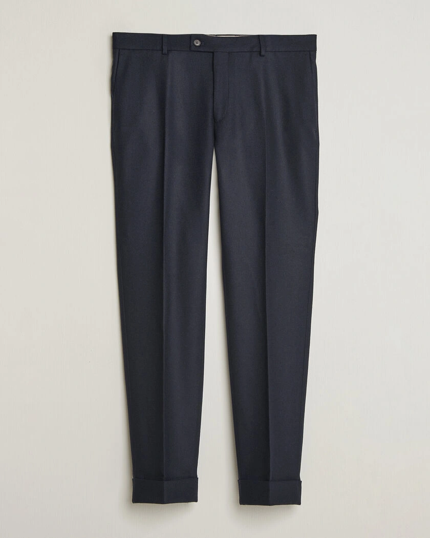 Morris Flannel Suit Trousers Navy – Bleu