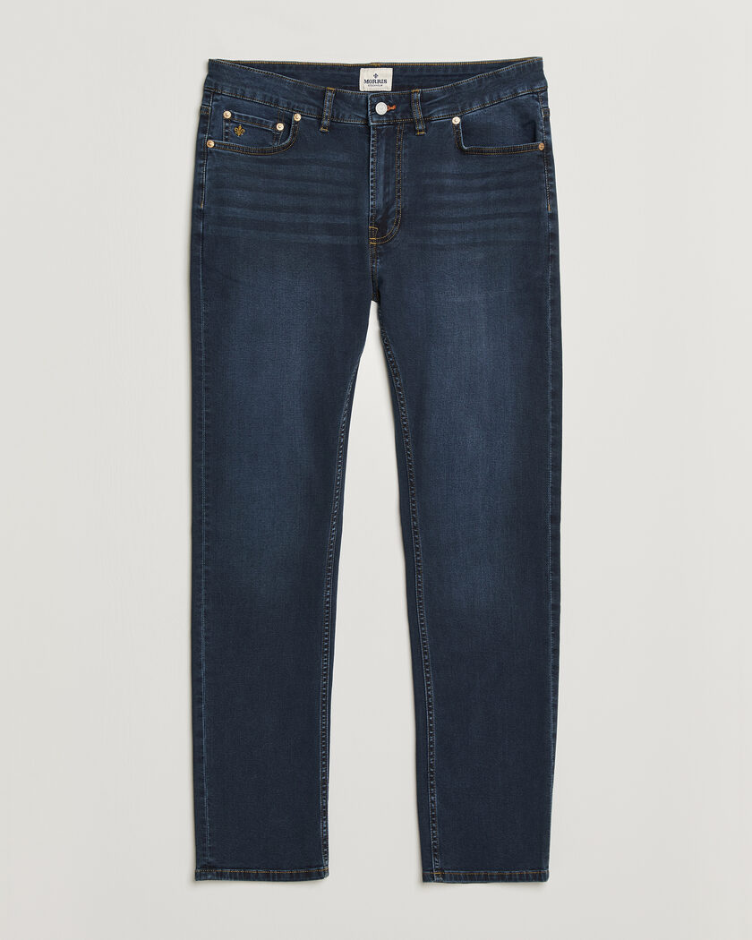 Morris Steve Satin Jeans One Year Wash – Bleu
