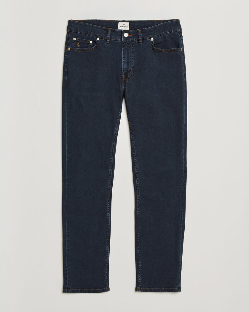 Morris Steve Satin Jeans Rinse Wash – Bleu
