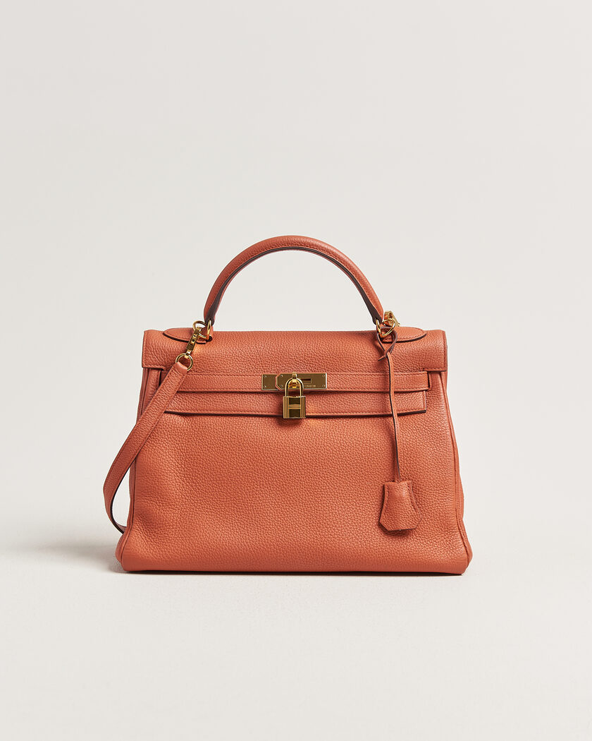 Hermès Pre-Owned Kelly 32 Togo Leather Orange – Orange