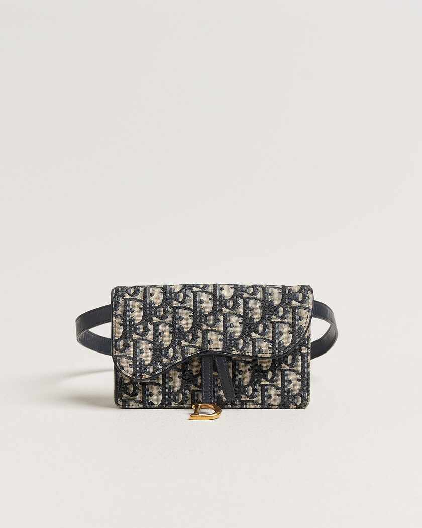 Dior Pre-Owned Saddle Rectangular Belt Bag Blue – Bleu