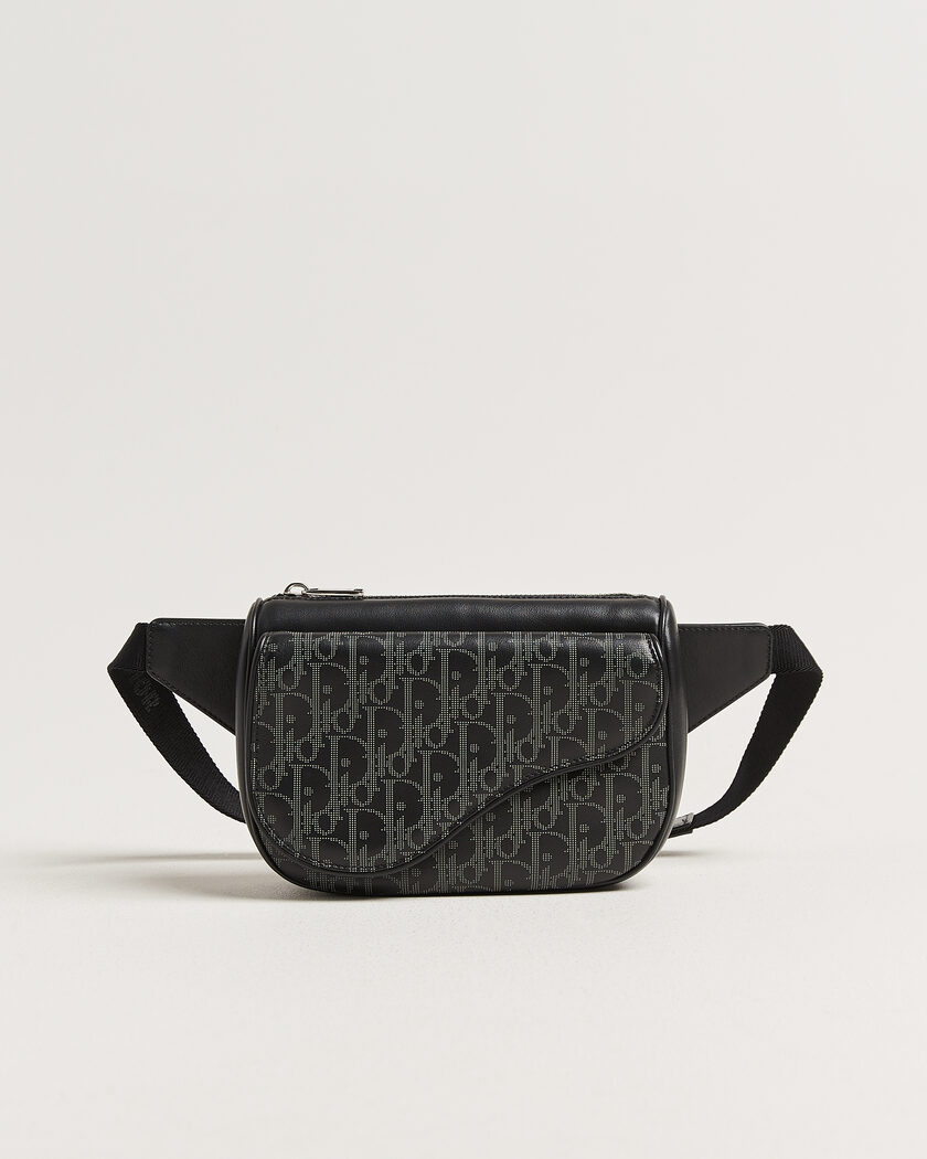 Dior Pre-Owned Saddle Bag Oblique Leather Black – Noir