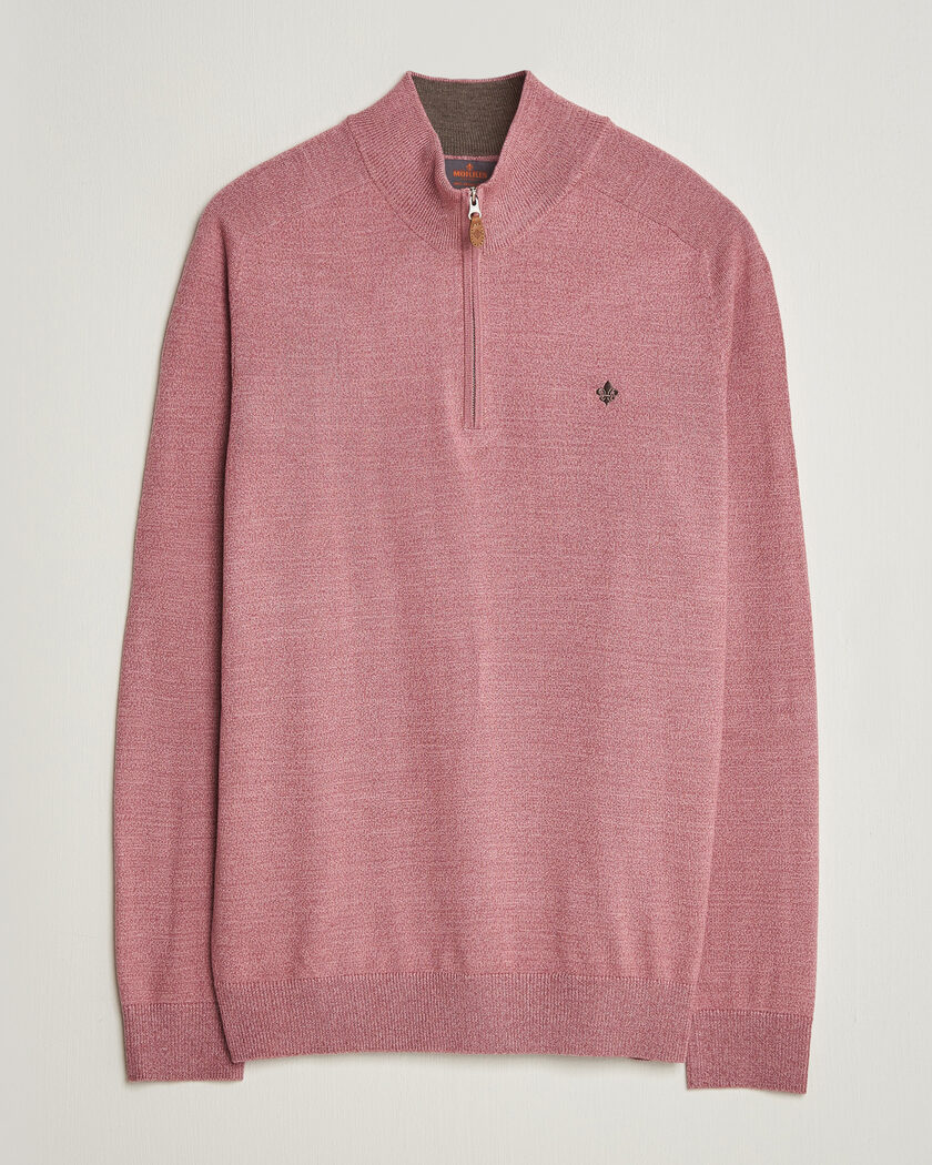 Morris John Merino Half Zip Cerise – Rose